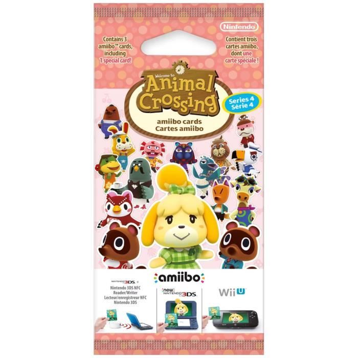 Cartes Amiibo - Animal Crossing Série 4 Contient 3 cartes dont 1 spéciale