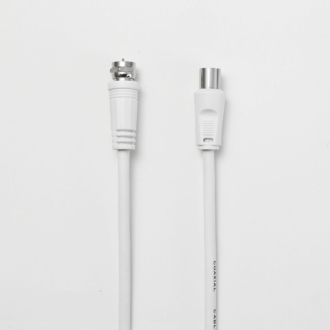 C ble Coaxial/Satellite 9.52 mm m le/m le - 2m - blanc