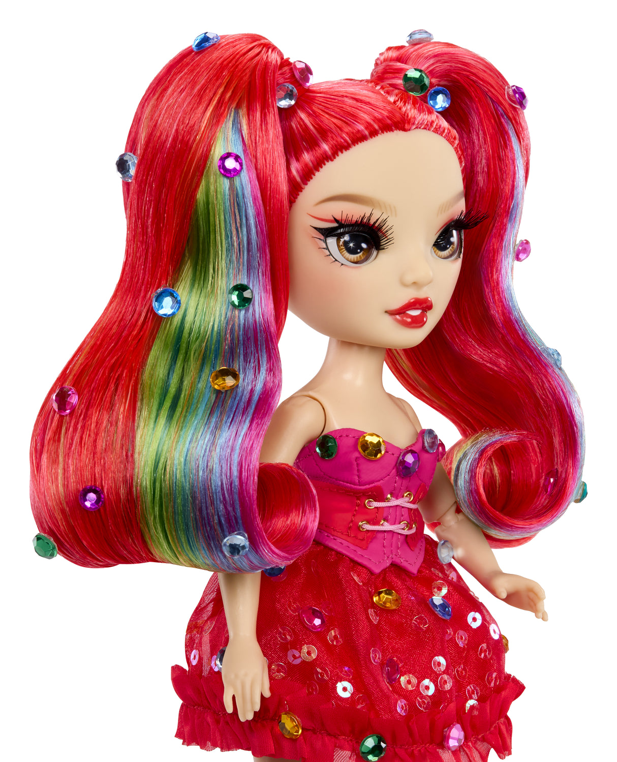 Rainbow High - Poupée Mannequin Be Dazzling - Vivienne Rouge - 28 cm - Pierres précieuses scintillantes et accessoires inclus