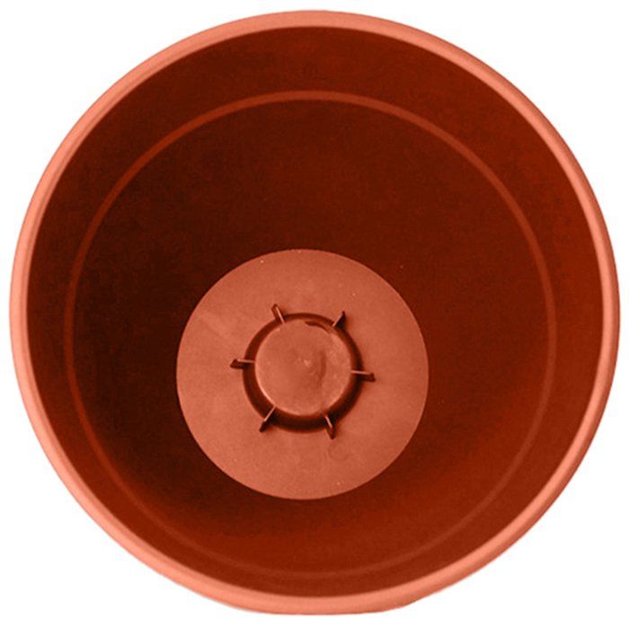 Pot de fleur Rond - EDA - Osaka - Ř 40 cm - 28,3 L - Intérieur/Extérieur - Ř 41 x H.34,3 cm - Orange Terre Battue