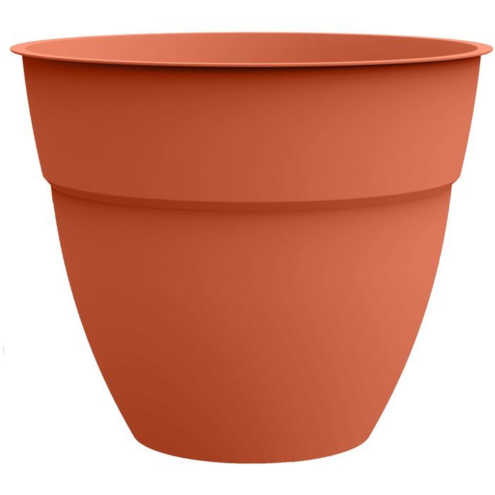 Pot de fleur Rond - EDA - Osaka - Ø 40 cm - 28,3 L - Intérieur/Extérieur - Ø 41 x H.34,3 cm - Orange Terre Battue