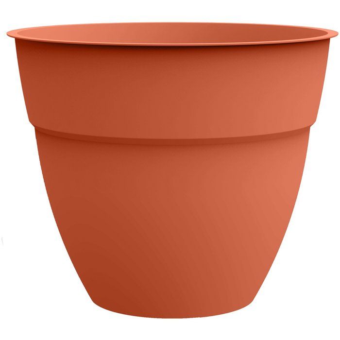 Pot de fleur Rond - EDA - Osaka - Ø 50 cm - 56,8 L - Intérieur/Extérieur - Ø 52 x H.42,9 cm - Orange Terre Battue