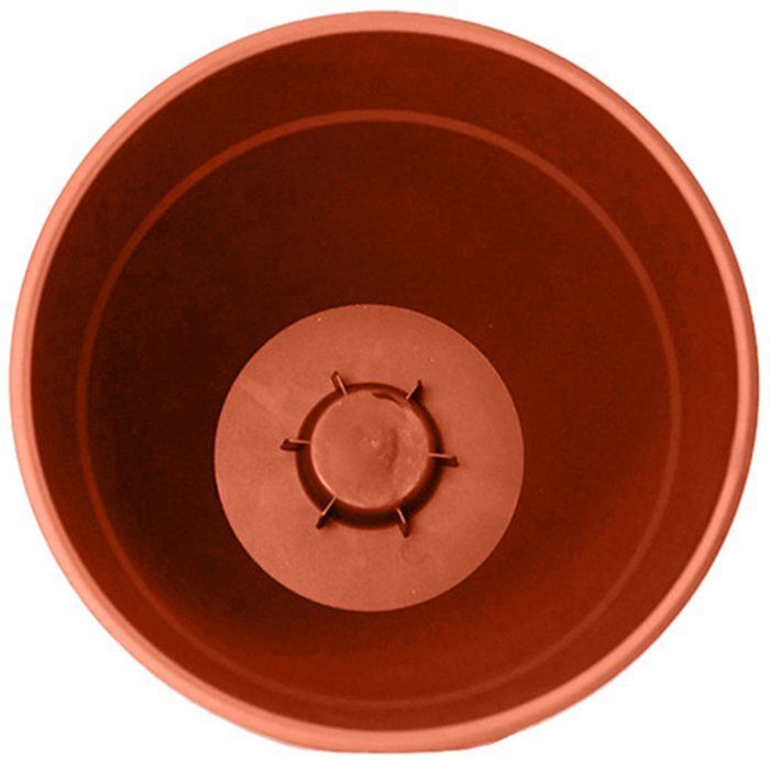Pot de fleur Rond - EDA - Osaka - Ø 50 cm - 56,8 L - Intérieur/Extérieur - Ø 52 x H.42,9 cm - Orange Terre Battue