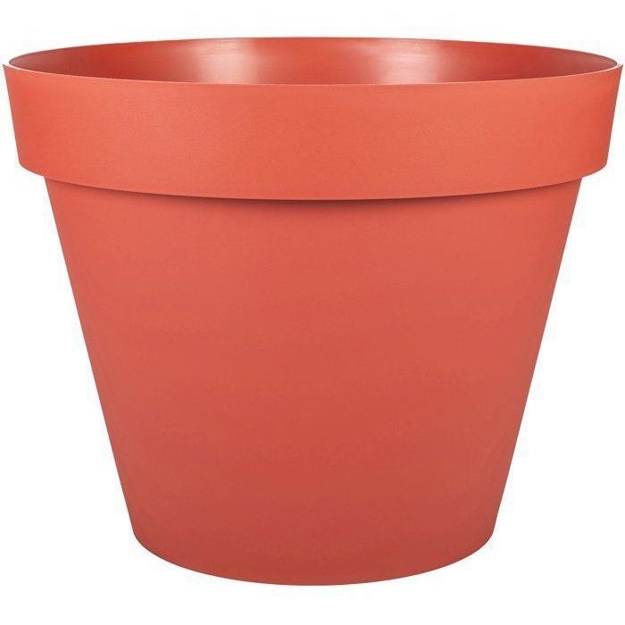 Pot de fleur Rond - Ř 48 cm - EDA - Toscane - 43 L - Intérieur/Extérieur - Ř 47,5 x H.40 cm - Orange Terre Battue