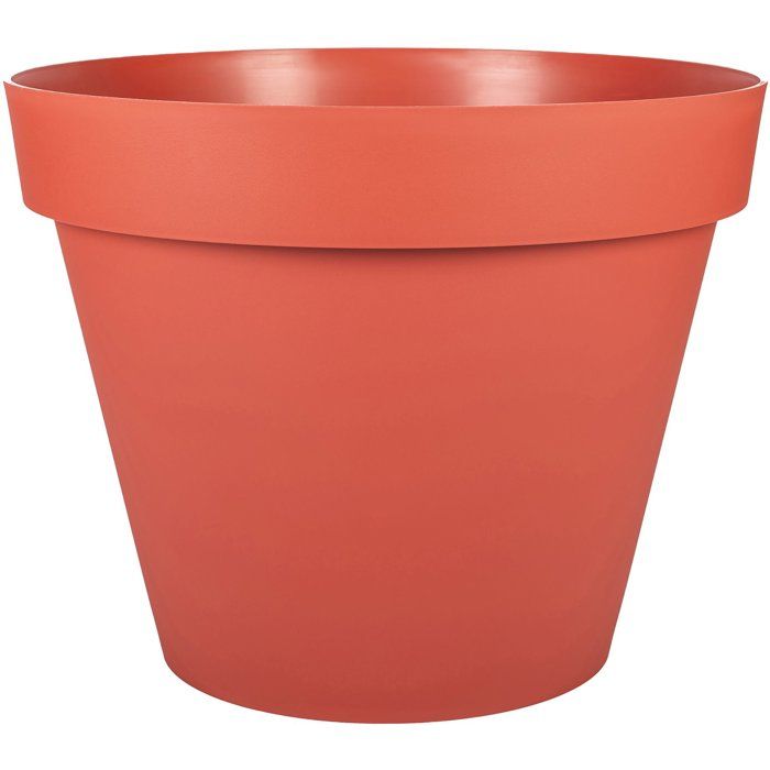 Pot de fleur Rond - EDA - Toscane - Ø 30 cm - 10 L - Intérieur/Extérieur - Ø 29,5 x H.24 cm - Orange Terre Battue