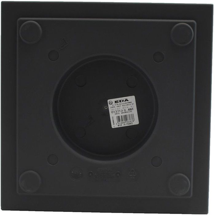 Pot de fleur Carré Haut 30 cm - EDA - Volcania Up - 36 L - Intérieur/Extérieur - 29,5 x 29,5 x H. 49,5 cm - Gris Anthracite