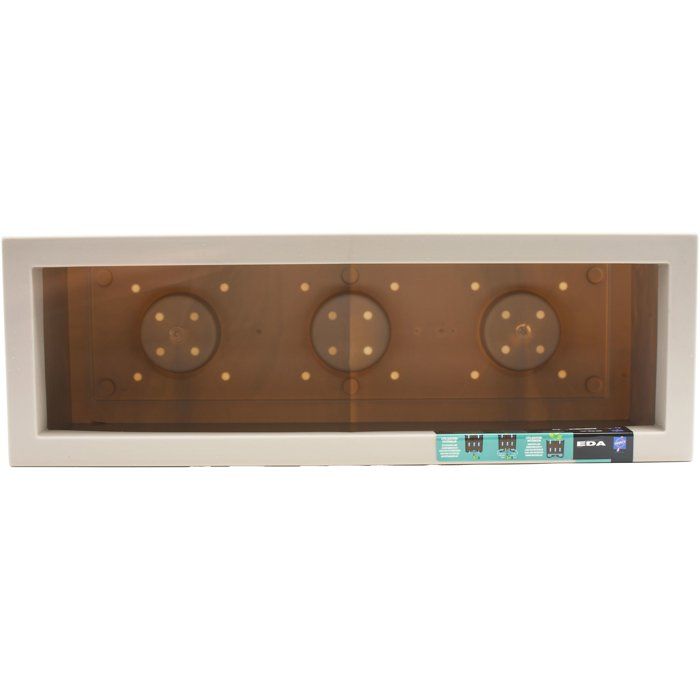 Balconniere - EDA - Volcania Up - 25 L - Intérieur/Extérieur - Décor Pierre - 59 x 19,5 x H. 22,8 cm - Beige Calcaire