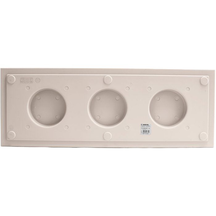 Jardiniere - EDA - Volcania Up - 57 L - Intérieur/Extérieur - Décor Pierre - 79,5 x 29,5 x H. 29,5 cm - Beige Calcaire