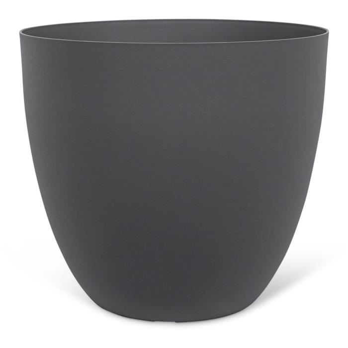 Pot de fleurs - GARDEN ID - Phoenix Anthracite - 38 x 34 cm - 100% Recyclé et Recyclable - Résistant au Gel et UV - Pour Extérieur