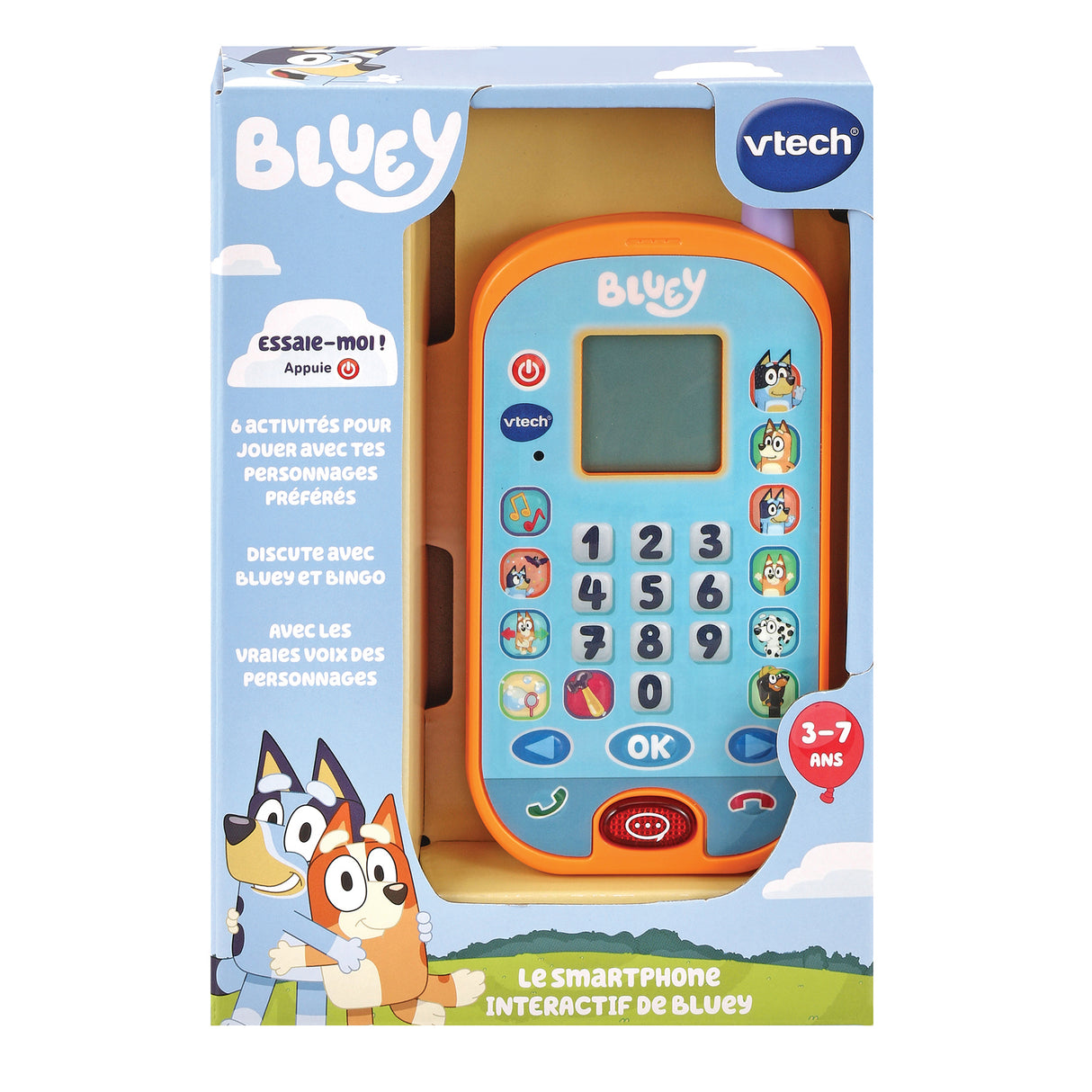 Jouet interactif - VTECH - Le Smartphone Interactif de Bluey - Multicolore - Batterie - Jouet éducatif