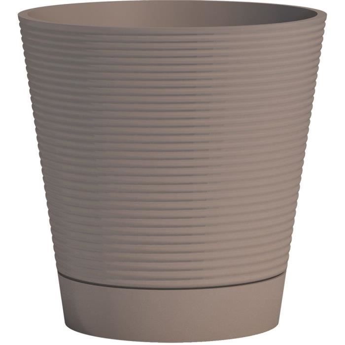 Pot rÈserve d'eau - GARDEN ID - Green Care Sense Taupe 30 cm - Garanti 10ans - 100% recyclÈ