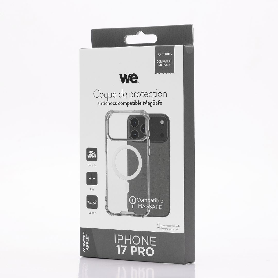 WE Coque de protection MAGSAFE IPHONE 17 PRO Transparent - Antichocs
