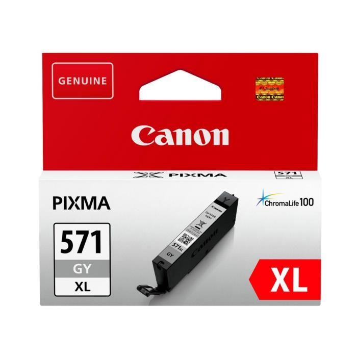 CANON Cartouche d'encre CLI-571GY XL grande capacitÈ Gris (CLI571XL)