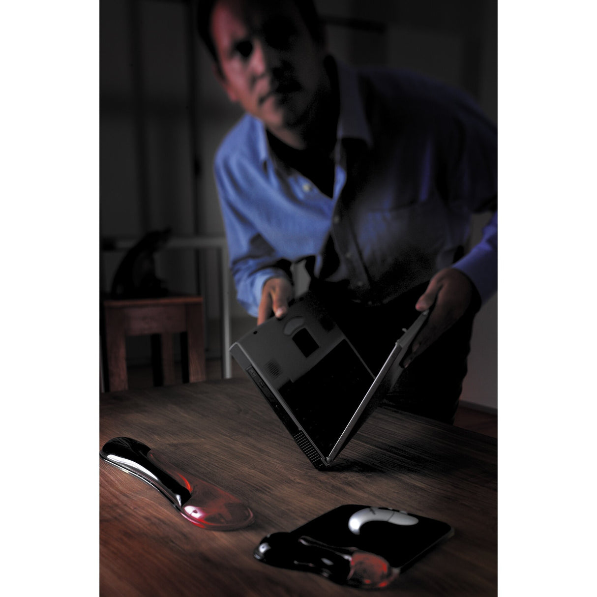 Kensington, Tapis de souris avec repose-poignet, Duo gel, Noir et rouge