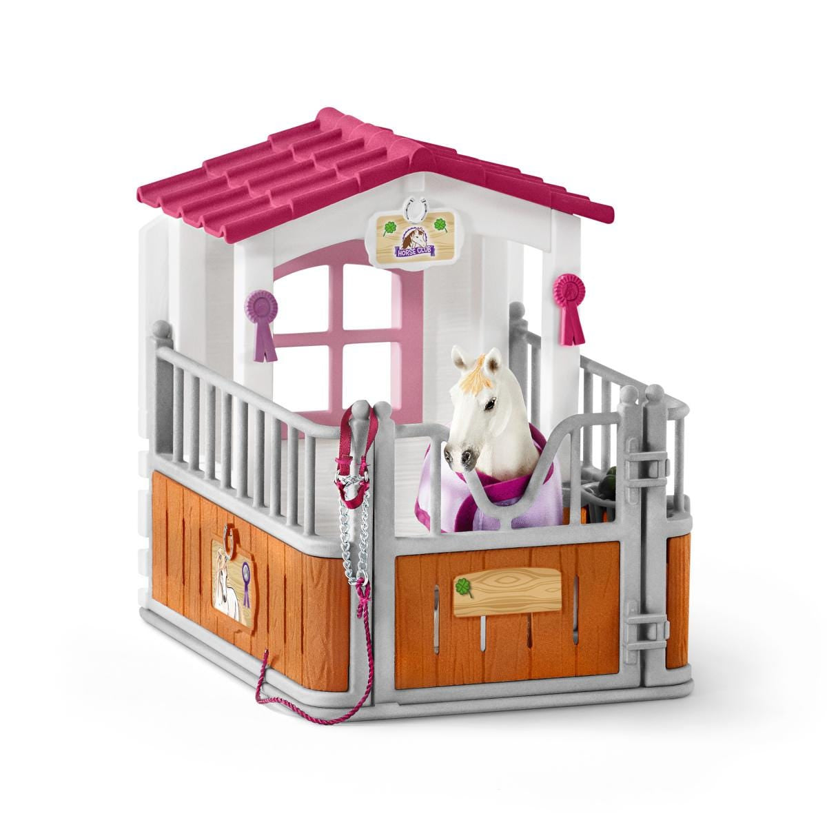 Box avec jument Lusitanienne, coffret figurines schleich 42368 HORSE CLUB, avec 12 éléments dont 1 cheval schleich inclus, des 5 ans