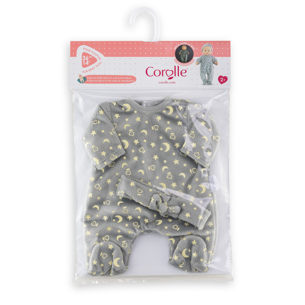 Pyjama - Corolle - Brille dans la Nuit - 36 cm - Étoiles phosphorescentes - Facile a enfiler