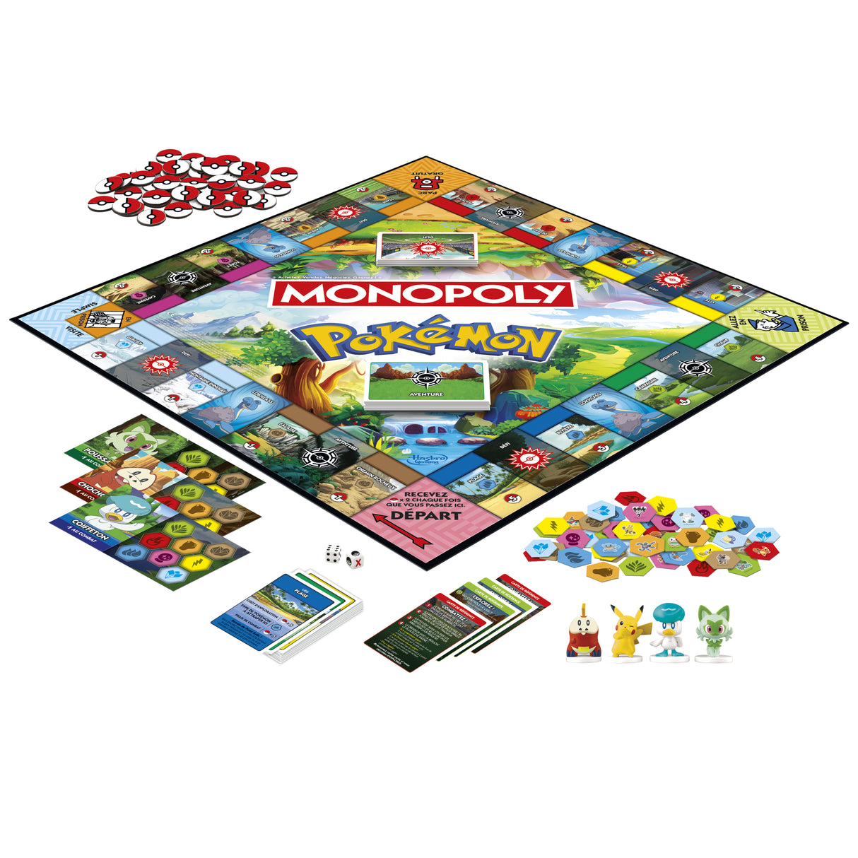 Monopoly Pokémon, jeu de société de plateau, 2 a 4 joueurs, jeux pour enfants et fans de Pokémon, env. 45 minutes, des 8 ans