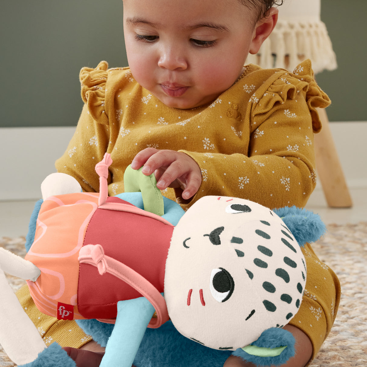 Fisher-Price-Uncia, mon Léopard des Neiges-Jouet d'éveil pour bébé HKD64