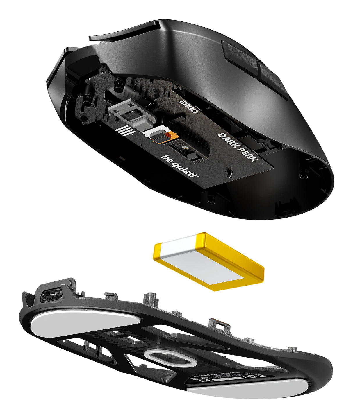 Souris - Sans fil - BE QUIET! - Dark Perk Ergo - Noir