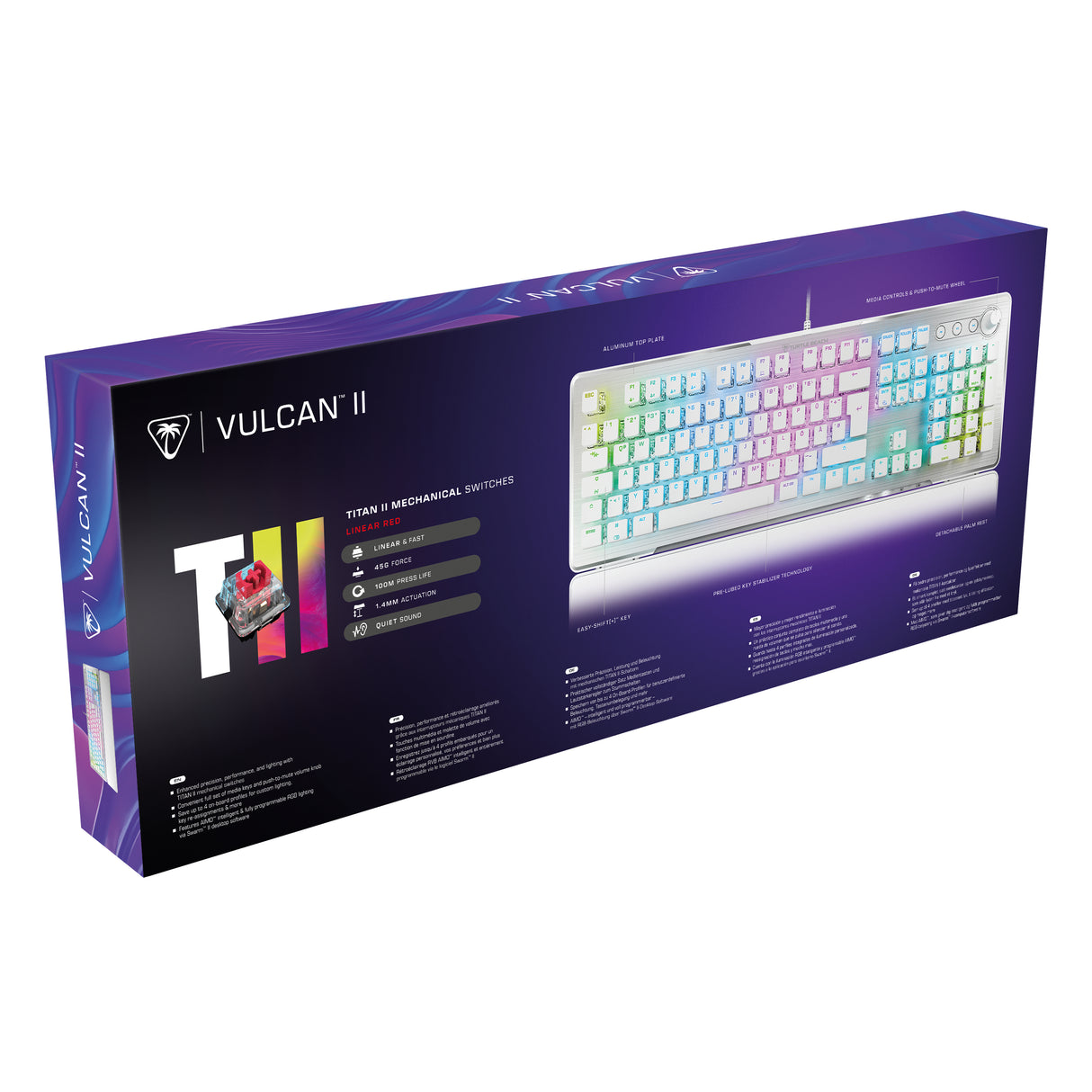 Clavier gaming PC mécanique - TURTLE BEACH - TBK-1002-12-FR - Vulcan II - Blanc