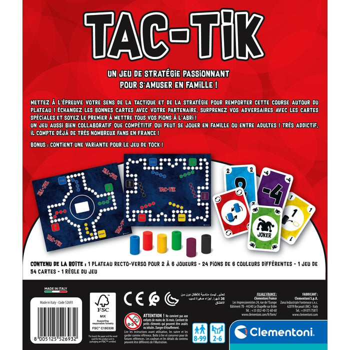 CLEMENTONI - Tac-Tik, jeu de plateau
