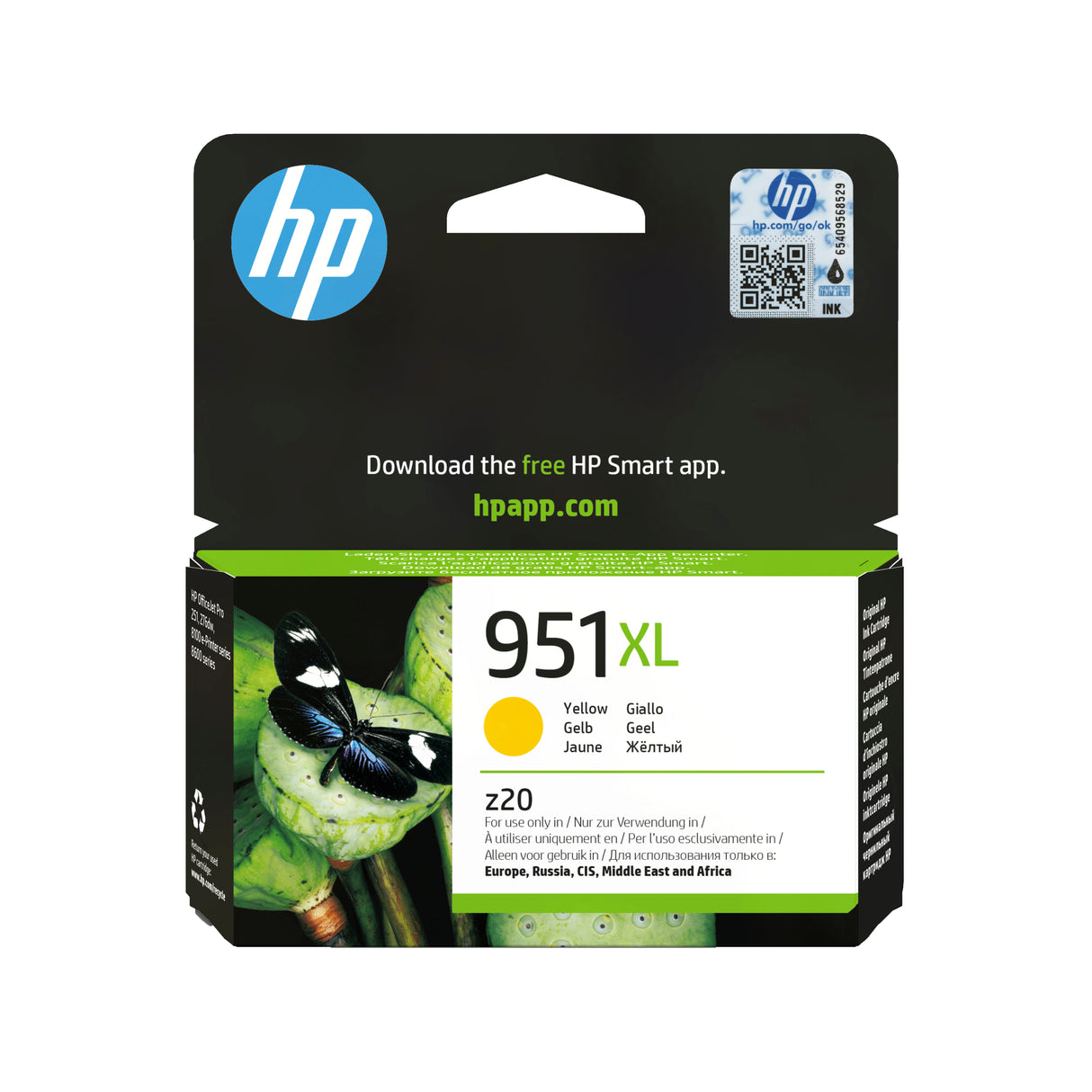 HP 951XL Cartouche d'encre jaune grande capacité authentique (CN048AE) pour HP OfficeJet Pro 251dw/276dw/8100/8600