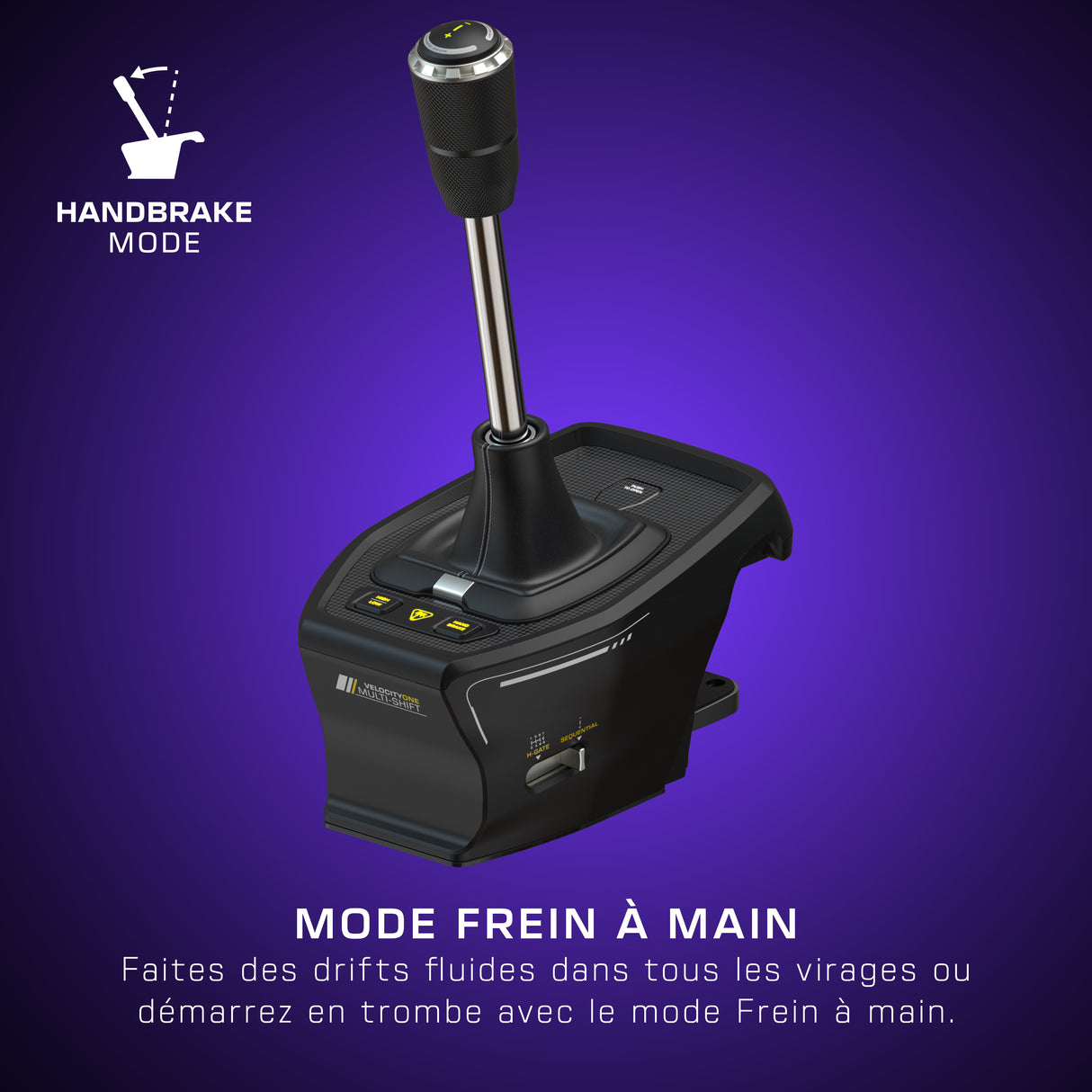 Levier de vitesse et frein a main universel - TURTLE BEACH - TBS-0001-05 - VelocityOne™ Multi-Shift - Noir