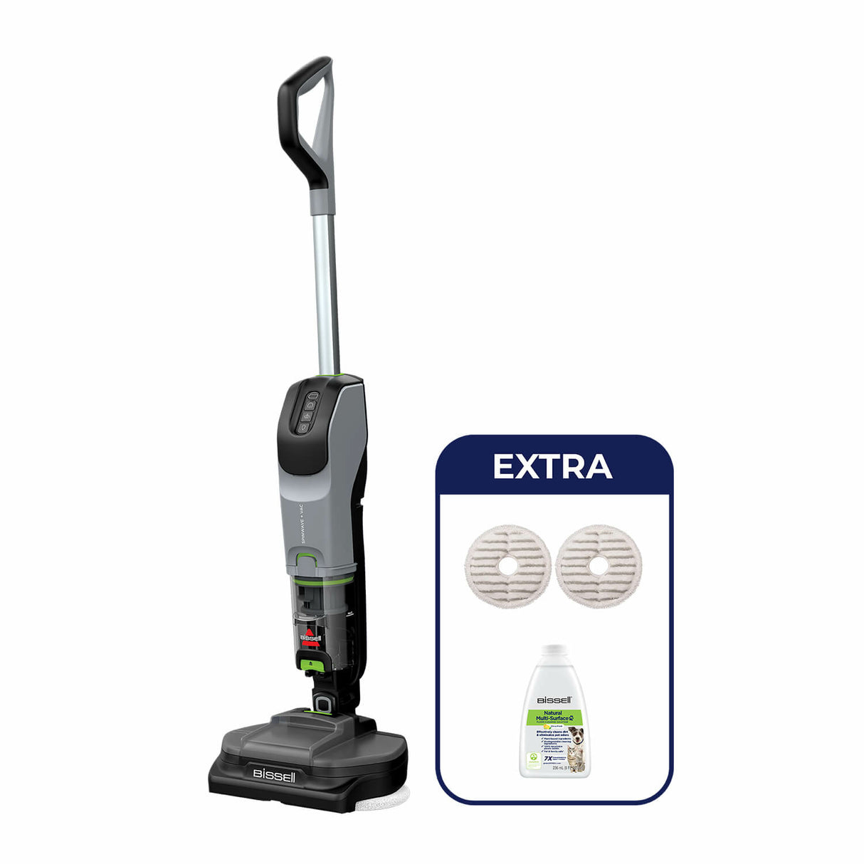 BISSELL SpinWave + Vac Pet Select - Nettoyeur / Aspirateur sans fil - 25,9 V - 3 modes - 70 min