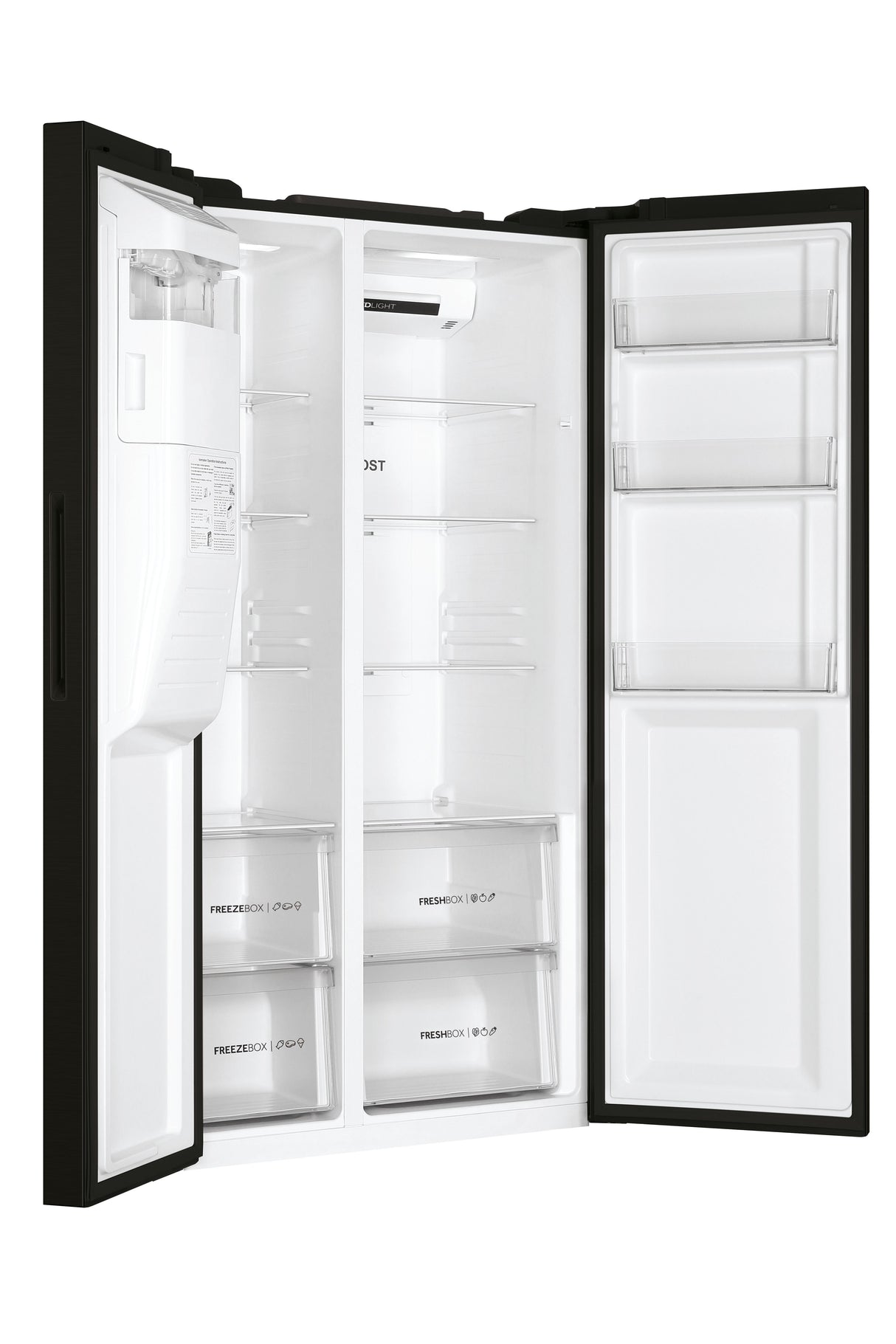 Réfrigérateur américain - HAIER - SBS 90 Series 3 HSR3918EIPB - Classe E - 515 L - 180 x 90 x 65,9 cm - Noir