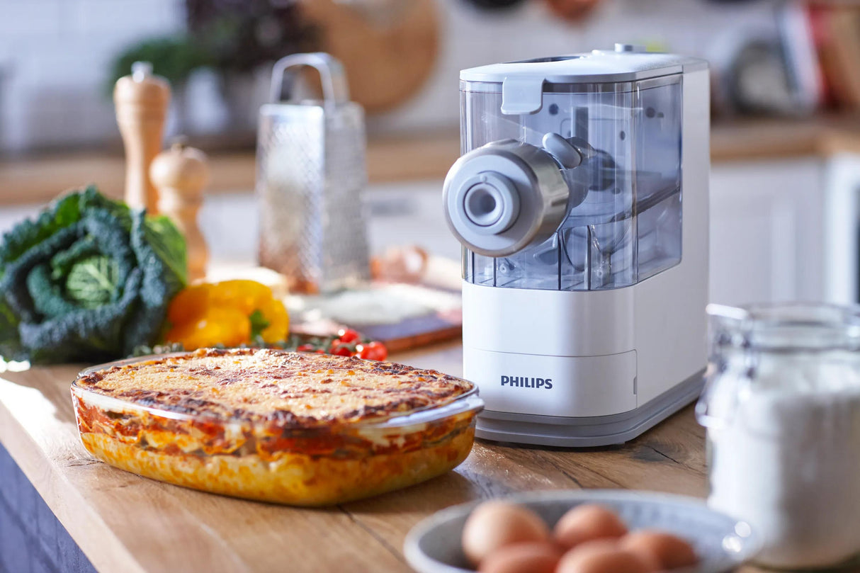 Machine a pâtes fraîches - PHILIPS - HR2345/19 - Série 5000 - 4 formes de disques - 150W - Blanc