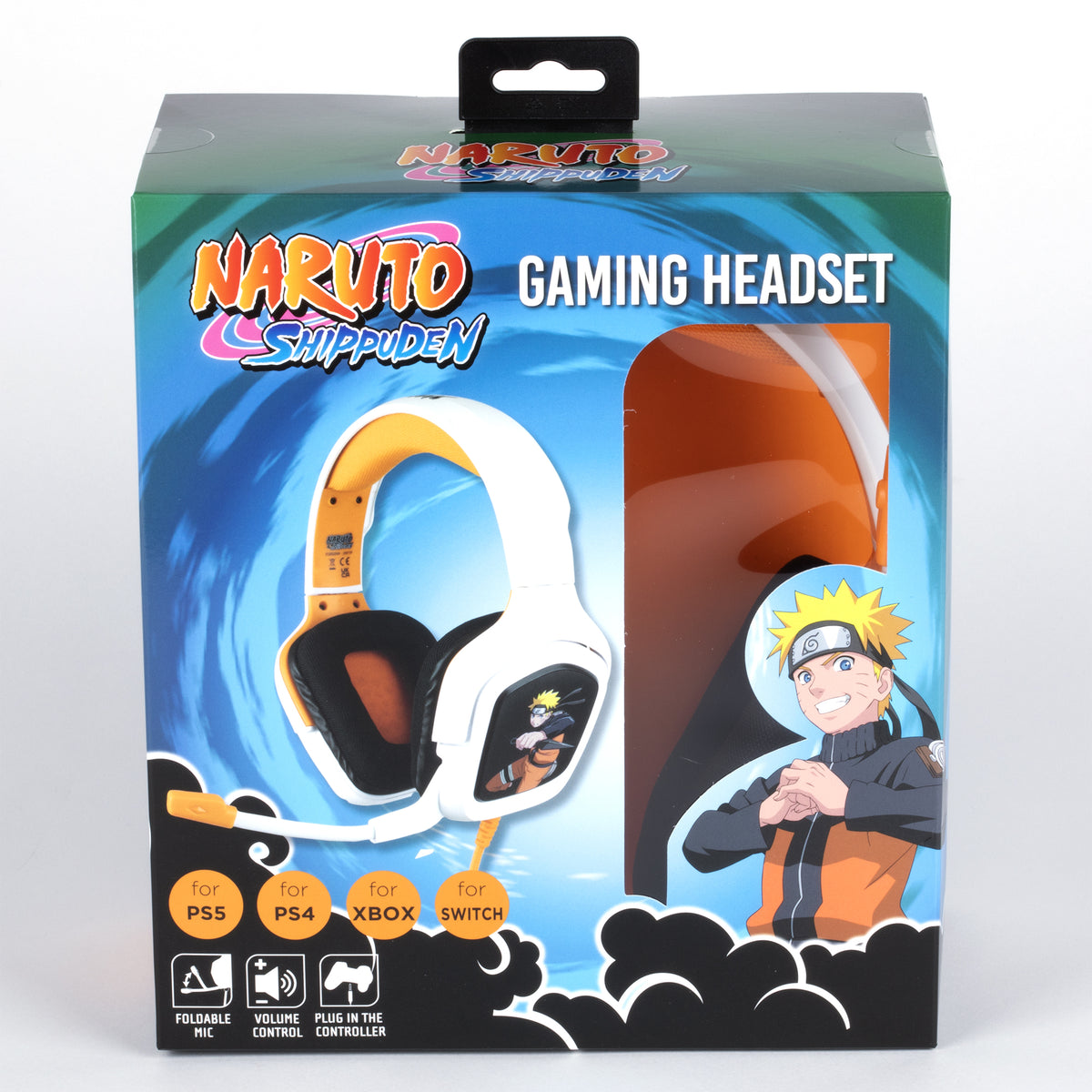 Casque gaming - Filaire - PS4, PS5, Switch, Xbox One et Series X|S - Konix - Naruto Shippuden - Microphone - Câble 1,5 m - Naruto