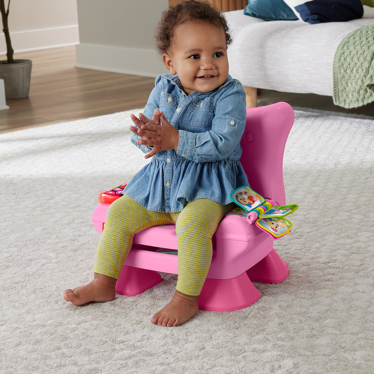 Fisher-Price - Éveil Progressif Rires et Évei l- Chaise électronique rose - Fisher-Price - JFF07