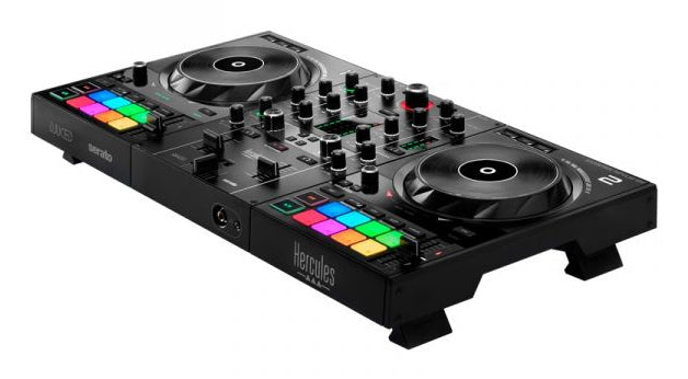 HERCULES DJCONTROL INPULSE 500 - Contrôleur DJ - Interface audio et mixeur hardware intégrés - 16 pads rétroéclaires (RGB) - Noir