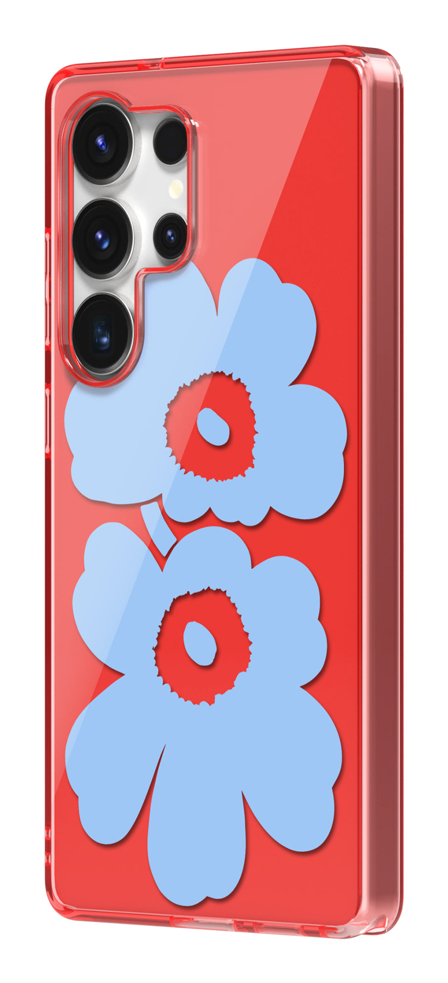 Coque pour Samsung Galaxy S25 Ultra Motif Floral Unikko Samsung Rouge
