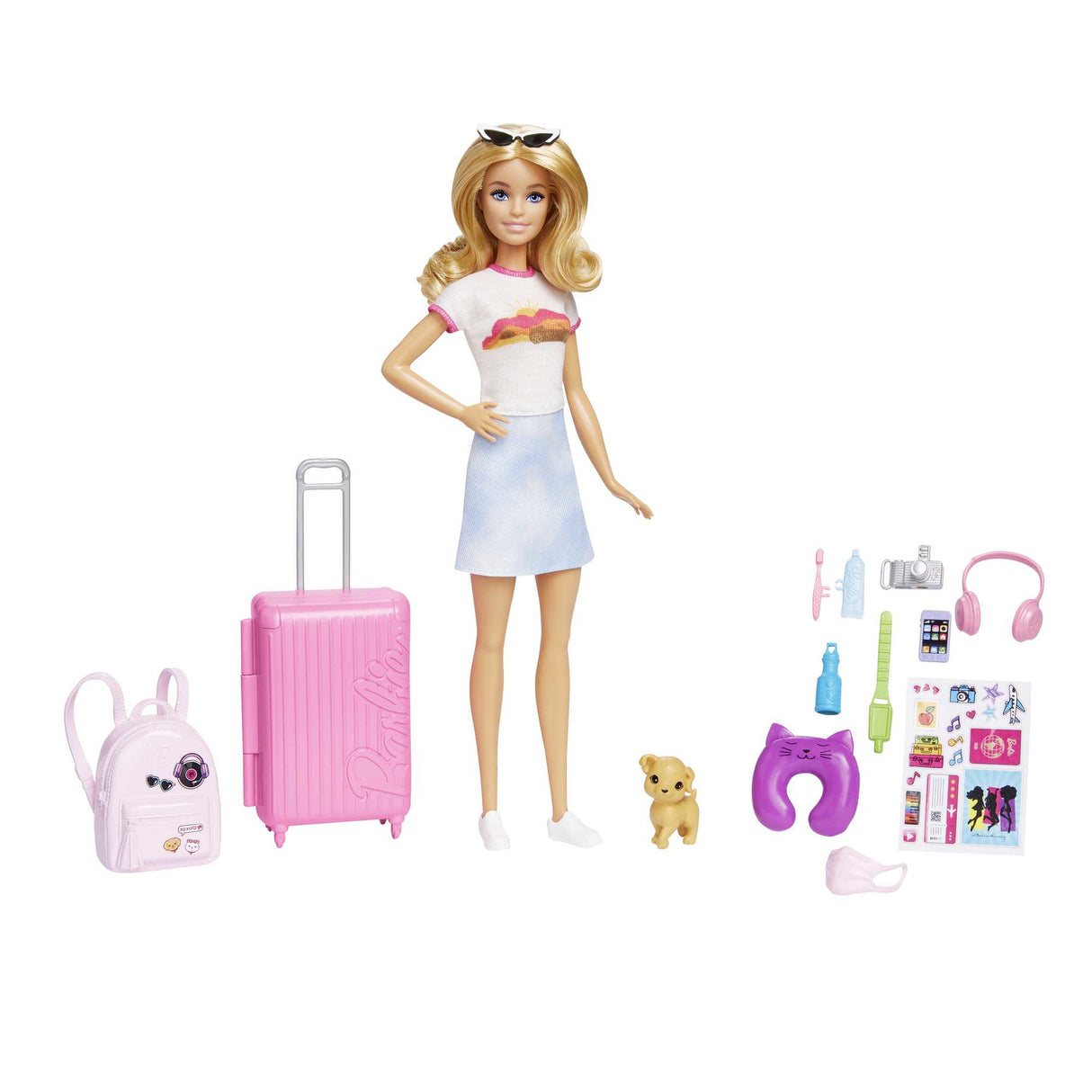 Barbie-Barbie en Voyage-Coffret avec chiot et accessoires HJY18