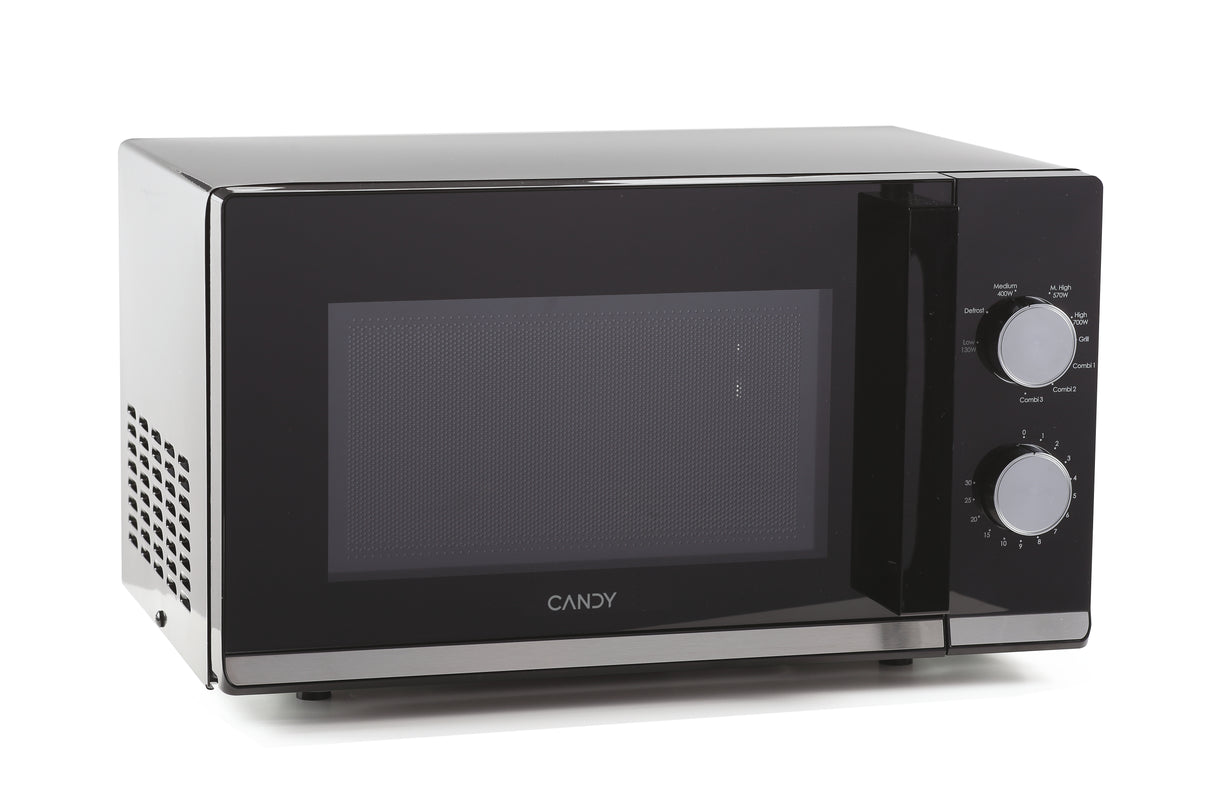 Micro-ondes Gril CANDY CMG20TNMB Moderna 20L 700W - Gril 900W - UI mécanique 6 niveaux de puissance - Fonction Décongélation poids