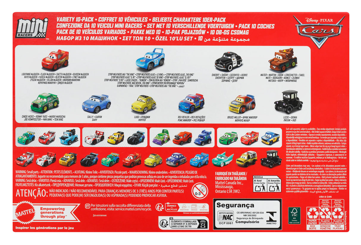 CARS DISNEY Pack 10 Mini Véhicules - JBH06