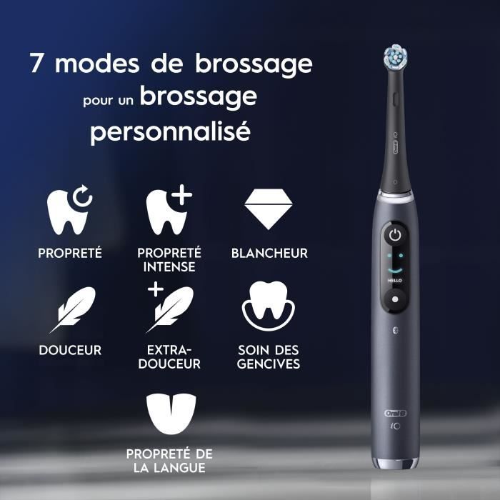 Brosse a dents électrique connectée - ORAL-B -iO 9 XMAS Edition - Noir - Mouvement oscillo-rotatif