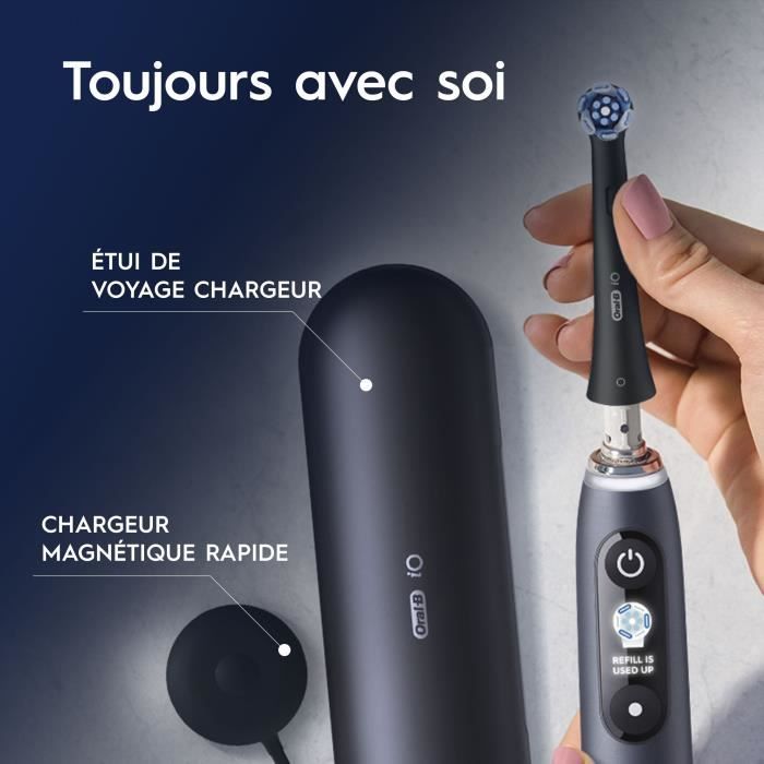 Brosse a dents électrique connectée - ORAL-B -iO 9 XMAS Edition - Noir - Mouvement oscillo-rotatif