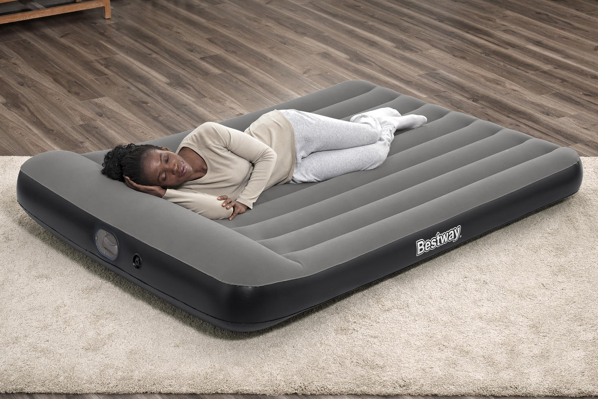 Matelas gonflable - BESTWAY - 671BS - Tritech Queen - 2 places, pompe USB intégrée, 2,03 m x 1,52 m x 30 cm