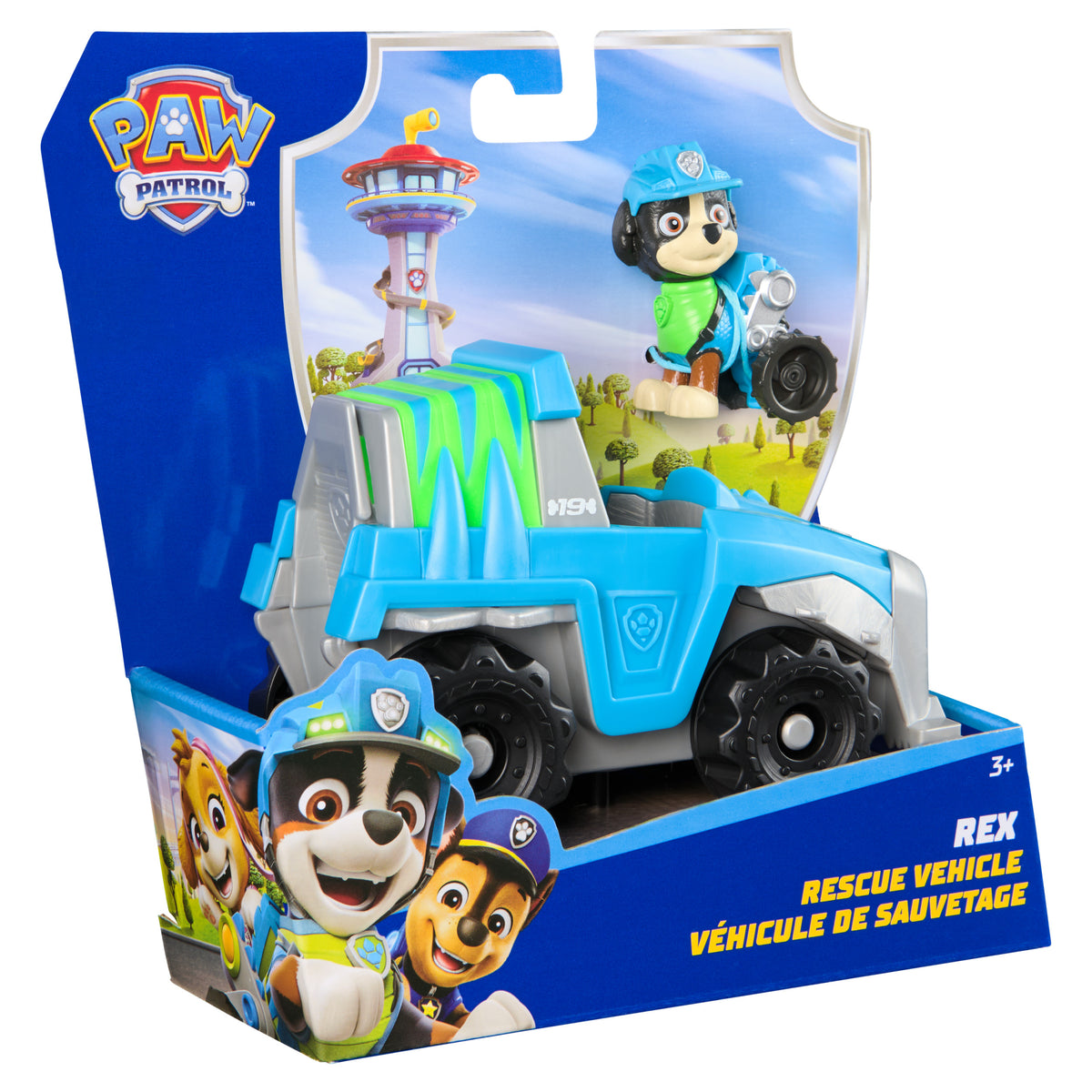 SPIN MASTERVEHICULE + FIGURINE REX La Pat' Patrouille
