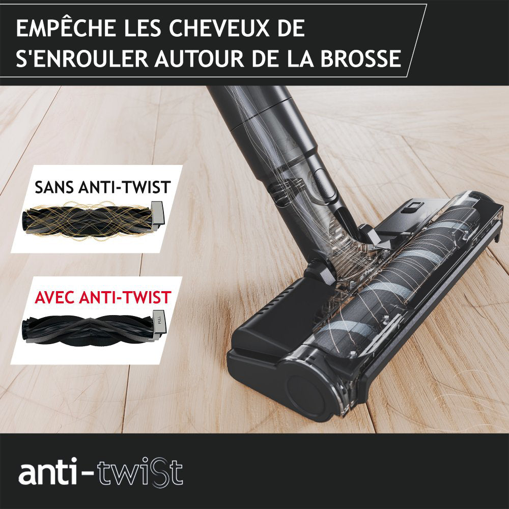 Aspirateur Balai sans Fil - HOOVER HF201P - Ultra-léger, Puissant 50AW, Turbobrosse Spécial Animaux, Technologie Ultra Compact x3
