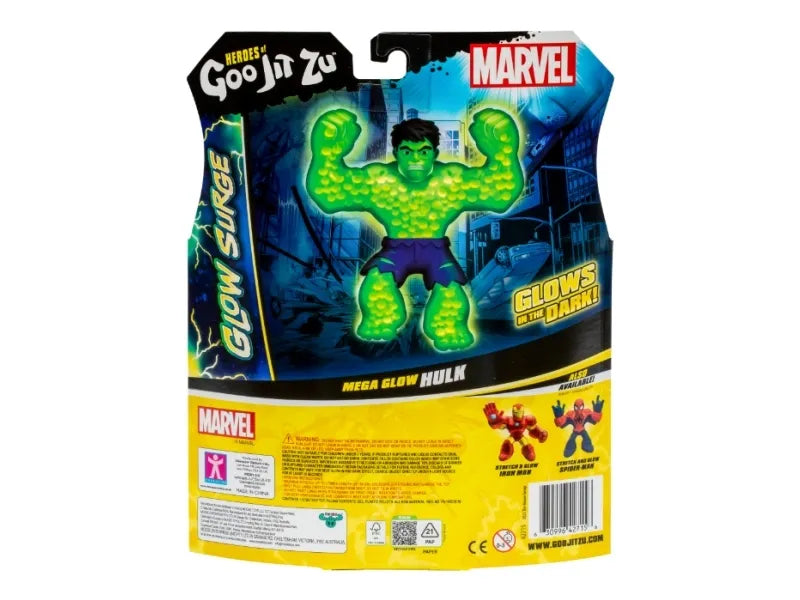 Hulk Glow Surge 11cm - HERoeS OF GOO JIT ZU - MARVEL - Figurine lumineuse et extensible