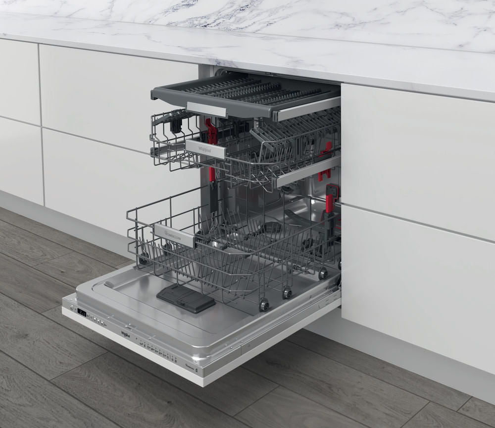 Lave-vaisselle tout encastrable WHIRLPOOL WKCIO3T133PFE 6eme Sens - 14 couverts - Induction - 43 dB - tiroir a couverts