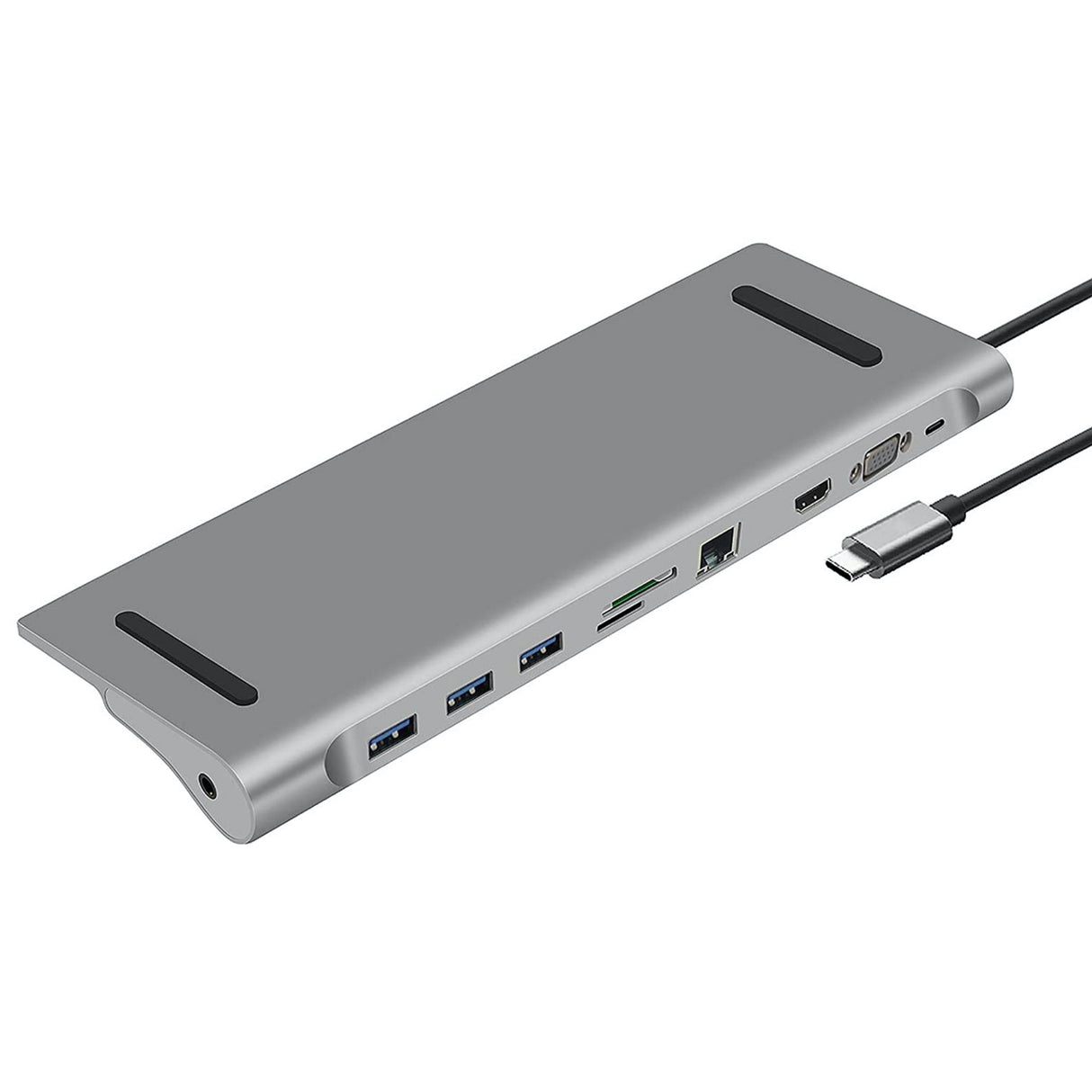 HUB USB-C HEDEN 10 PORTS HDMI 4K/60HZ, RJ45 1000Mpbs, VGA 3 X USB3.0, USB-C char