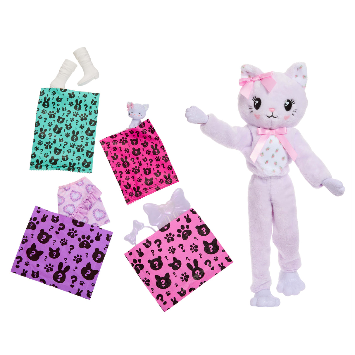 Cutie Reveal - Chat mauve - Barbie - JJP64