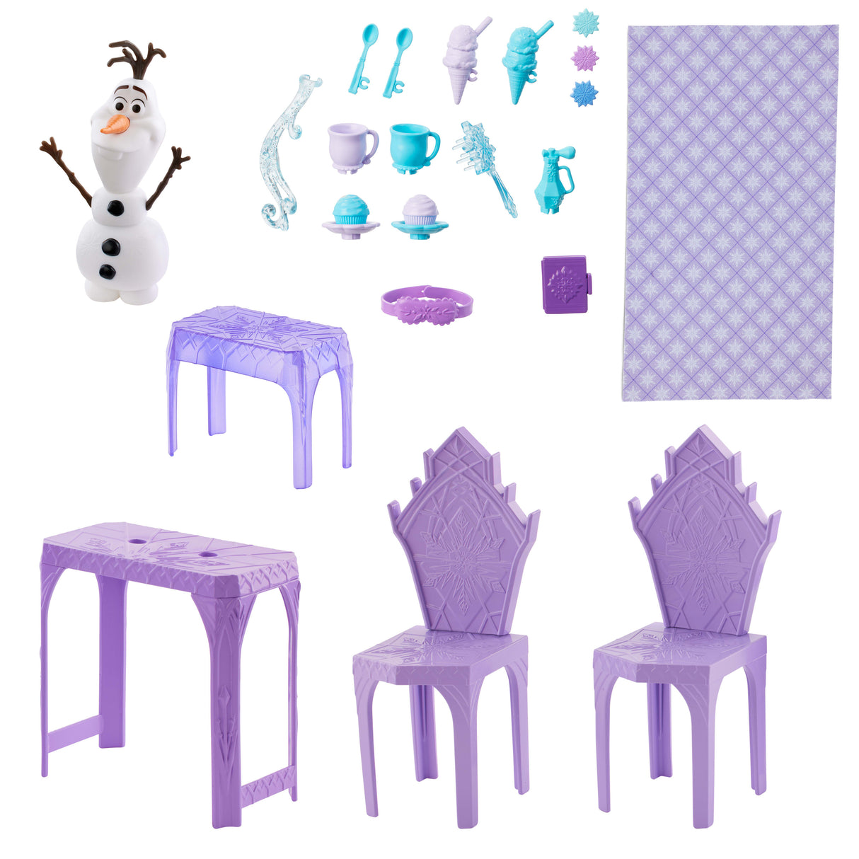 Disney La Reine des Neiges - Palais de glace d'Elsa - Olaf - 21 accessoires - Disney Frozen - JGG41