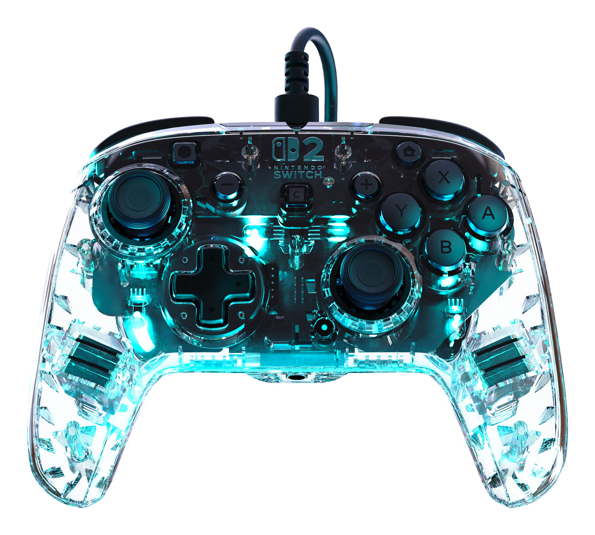 Manette de jeu - Nintendo Switch 2 - Afterglow - RGB - Filaire - Transparent - Turtle Beach