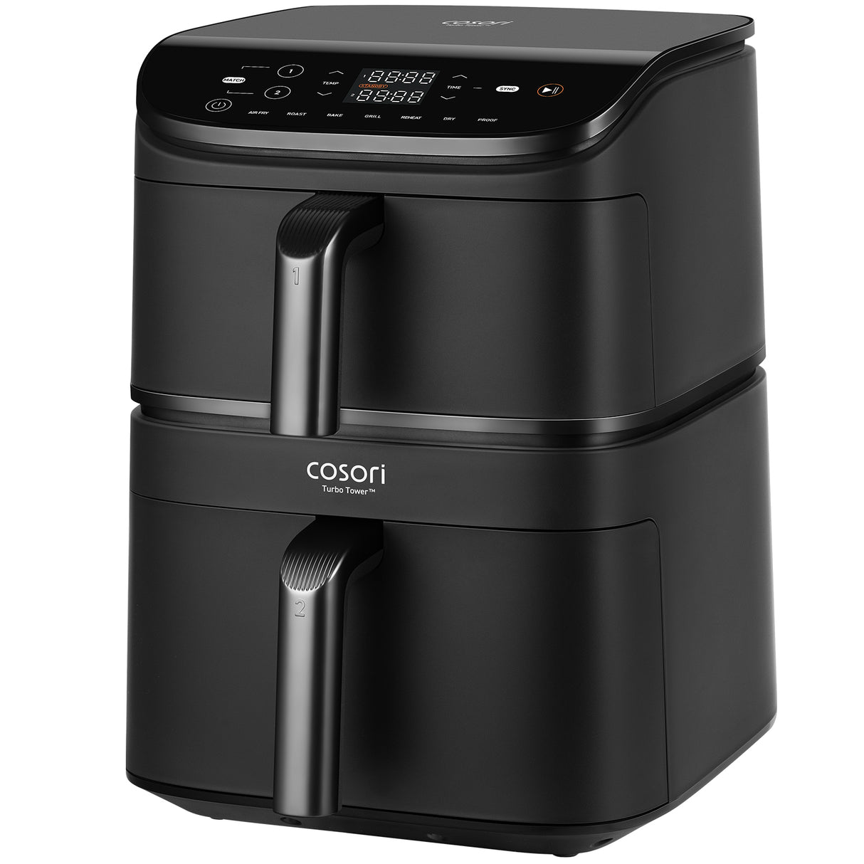 Friteuse sans huile COSORI - Turbo Tower Chef Edition - Capacité 10,8L - 2 cuves - 6 programmes - 2630W - Noir