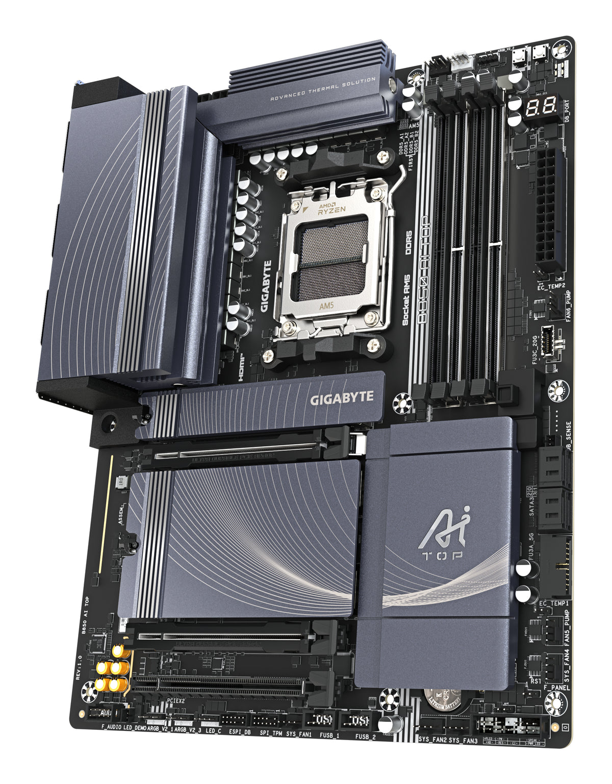 Carte mere - GIGABYTE - B850 AI TOP - Format ATX - Chipset AMD B850 - DDR5 & PCIe 5.0 - WiFi 7